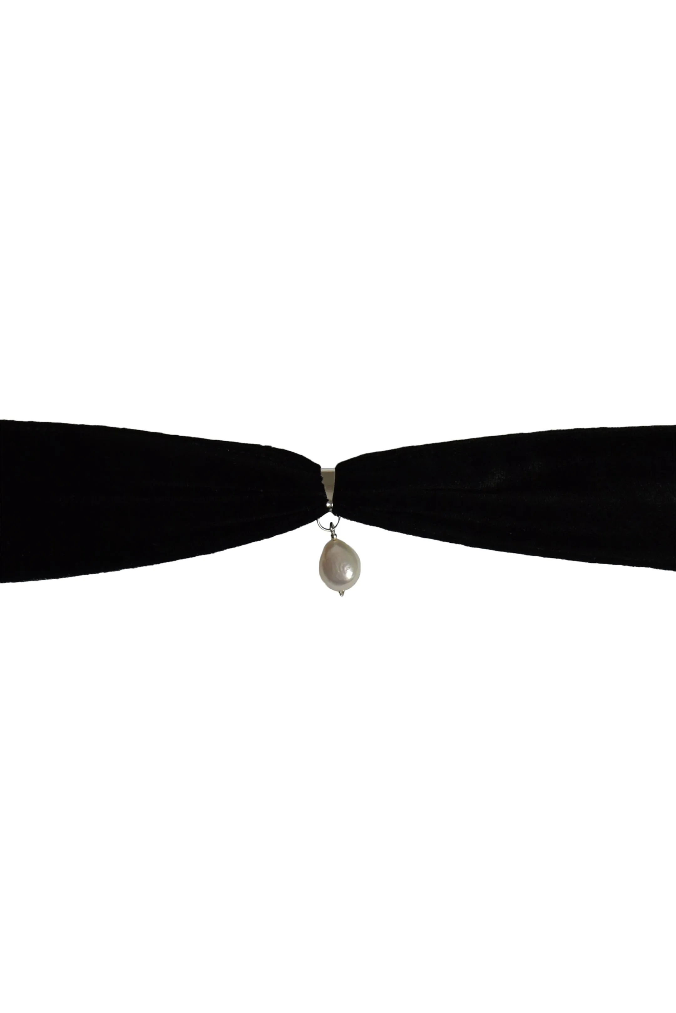 Pearl & Velvet 'Venus' Skinny Scarf Black