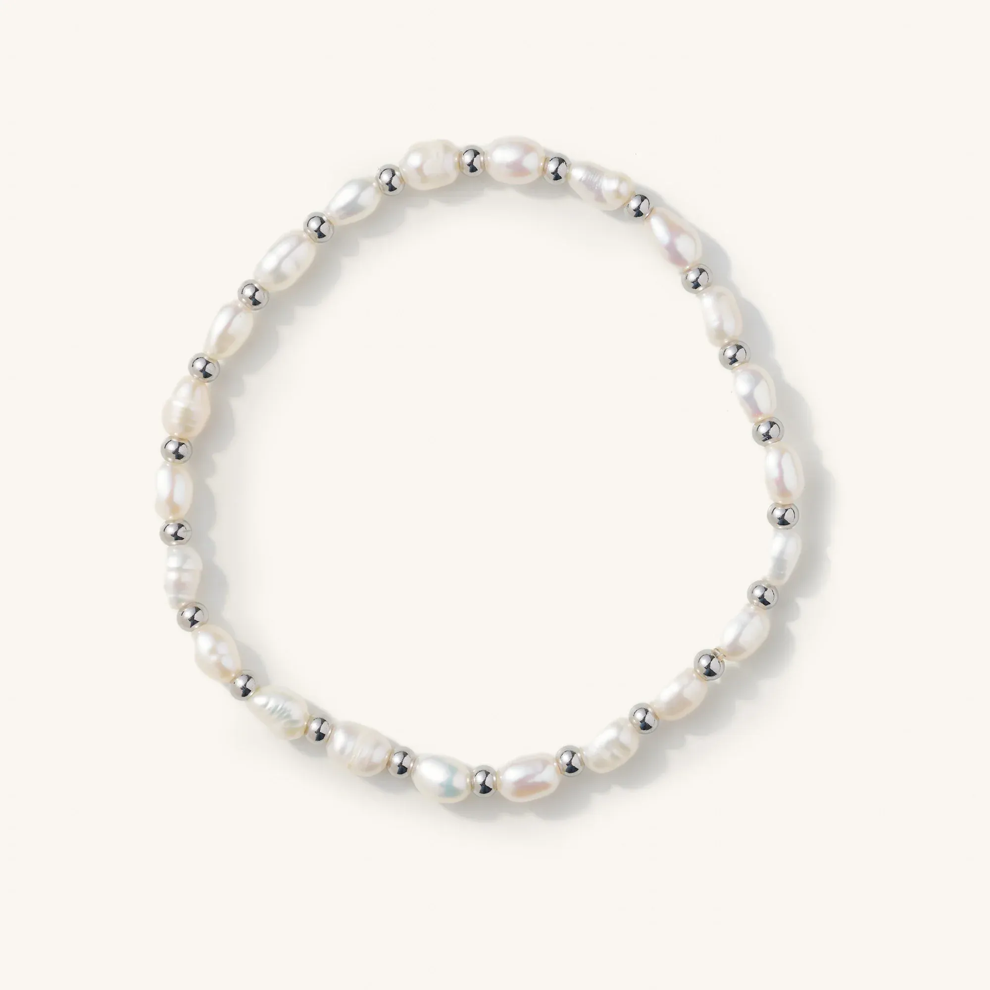 Percy Pearl Bracelet Silver