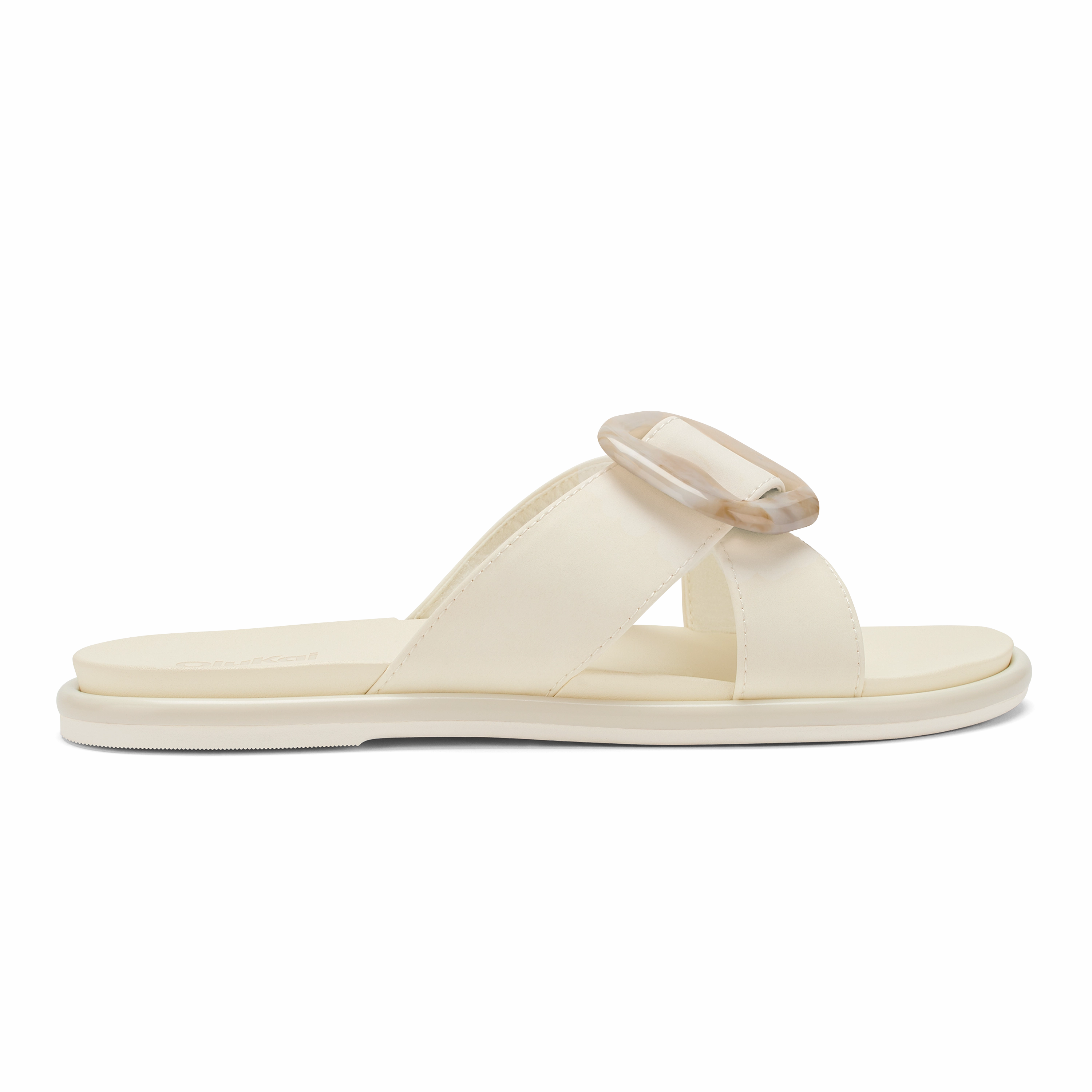 La??i Slide - White Sand Sleek Travel Footwear