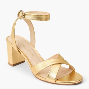 Peri Leather Strappy Mid Heel Heel Strap Support Comfort