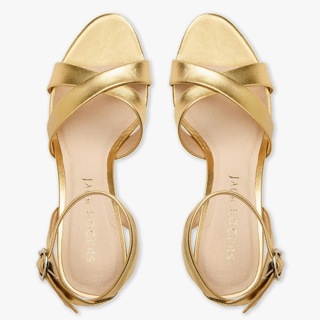 Swift Walk Peri Leather Strappy Mid Heel