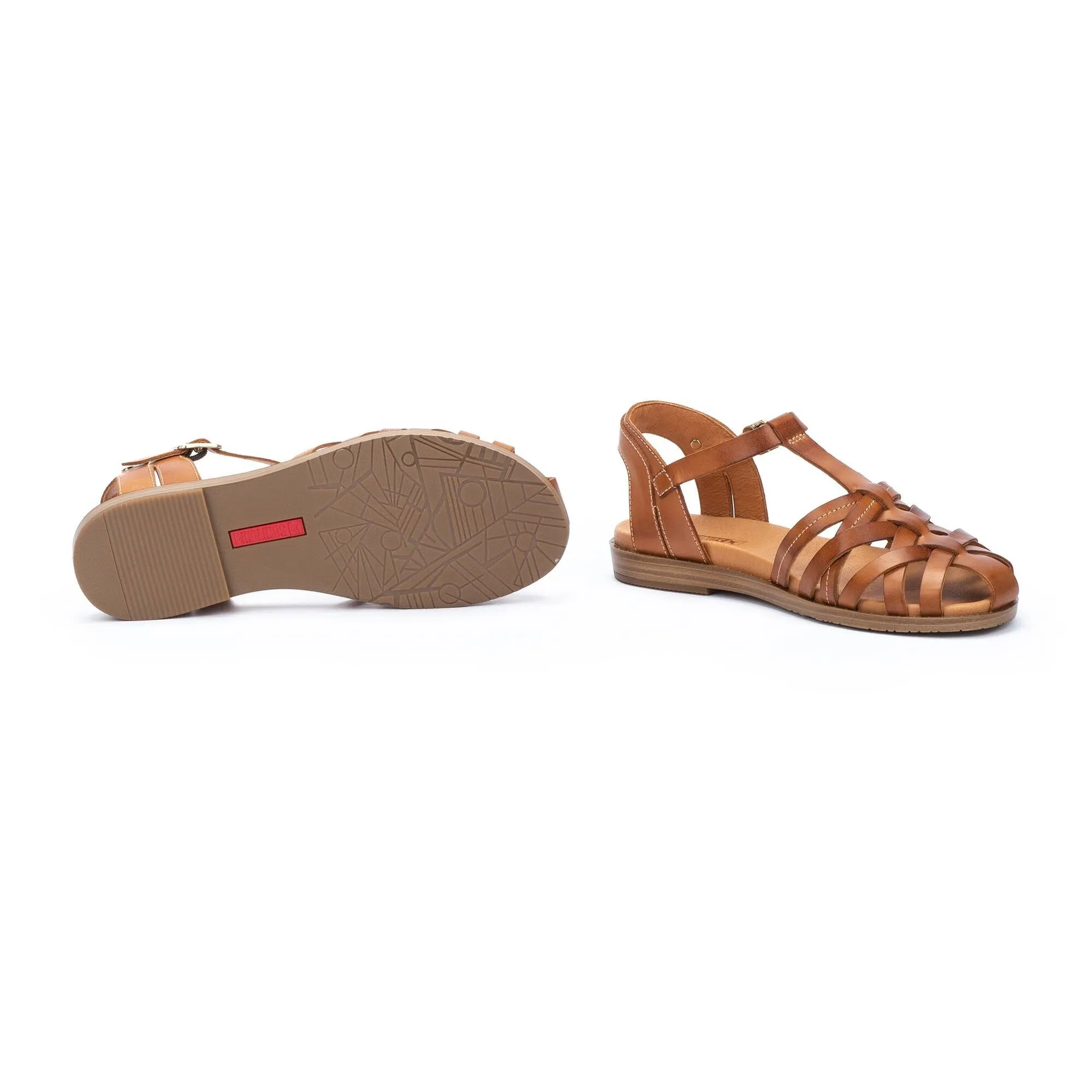 Pikolinos Women's W8Q-0803 Formentera Leather Sandals Brandy Brown