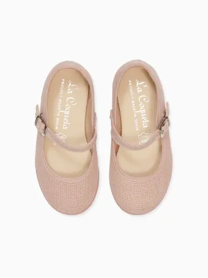 Pink Canvas Girl Mary Jane Shoes