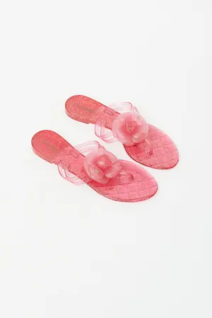 Pink Jelly Camellia Sandal