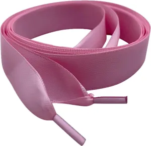 Pink Satin Ribbon Shoelaces My Ribbon Laces Flat Ribbon Shoe laces For Trainers, Boots & Shoes