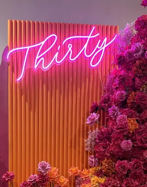 Pink Thirty Neon Sign