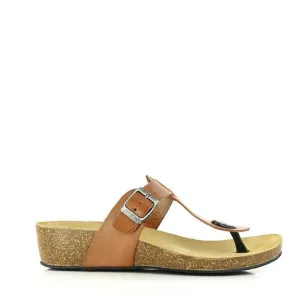 Plakton 241665 Brown Thong Wedges