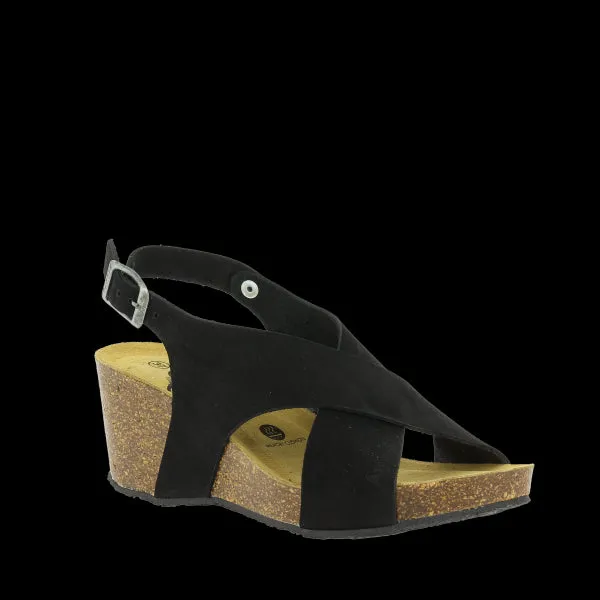 Plakton 885902 Black Women's Wedge Sandals