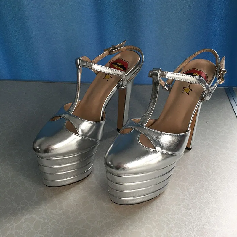 Platform T Strap Pump Heels