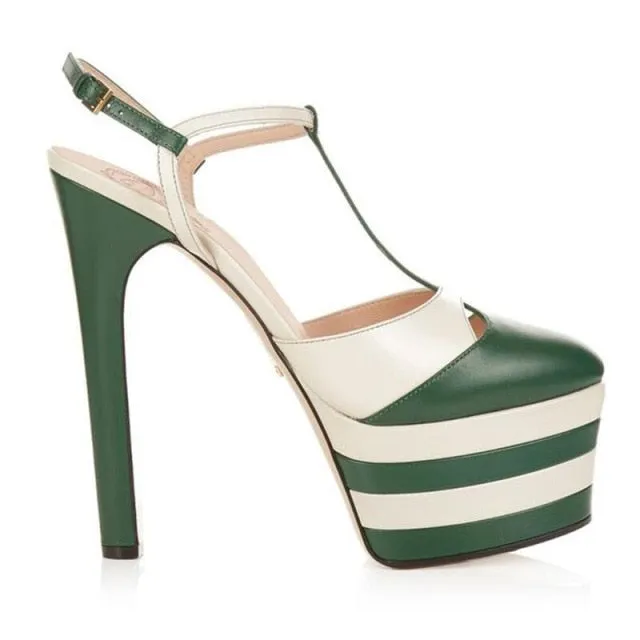 Platform T Strap Pump Heels