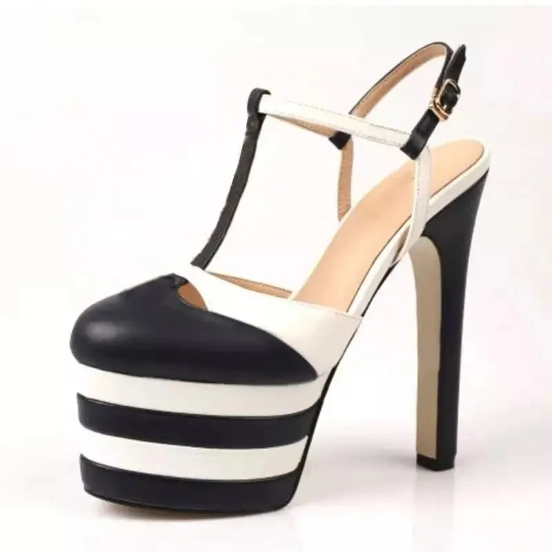 Platform T Strap Pump Heels