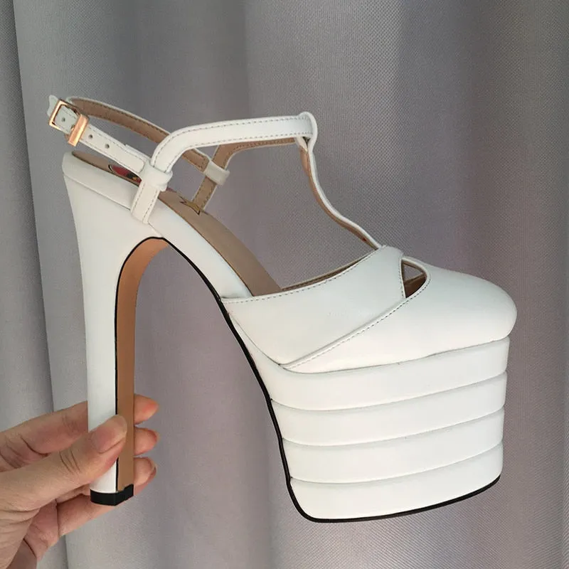 Platform T Strap Pump Heels