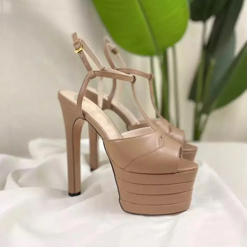Platform T Strap Pump Heels