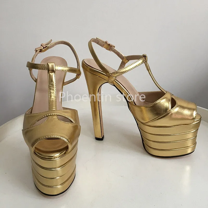 Platform T Strap Pump Heels