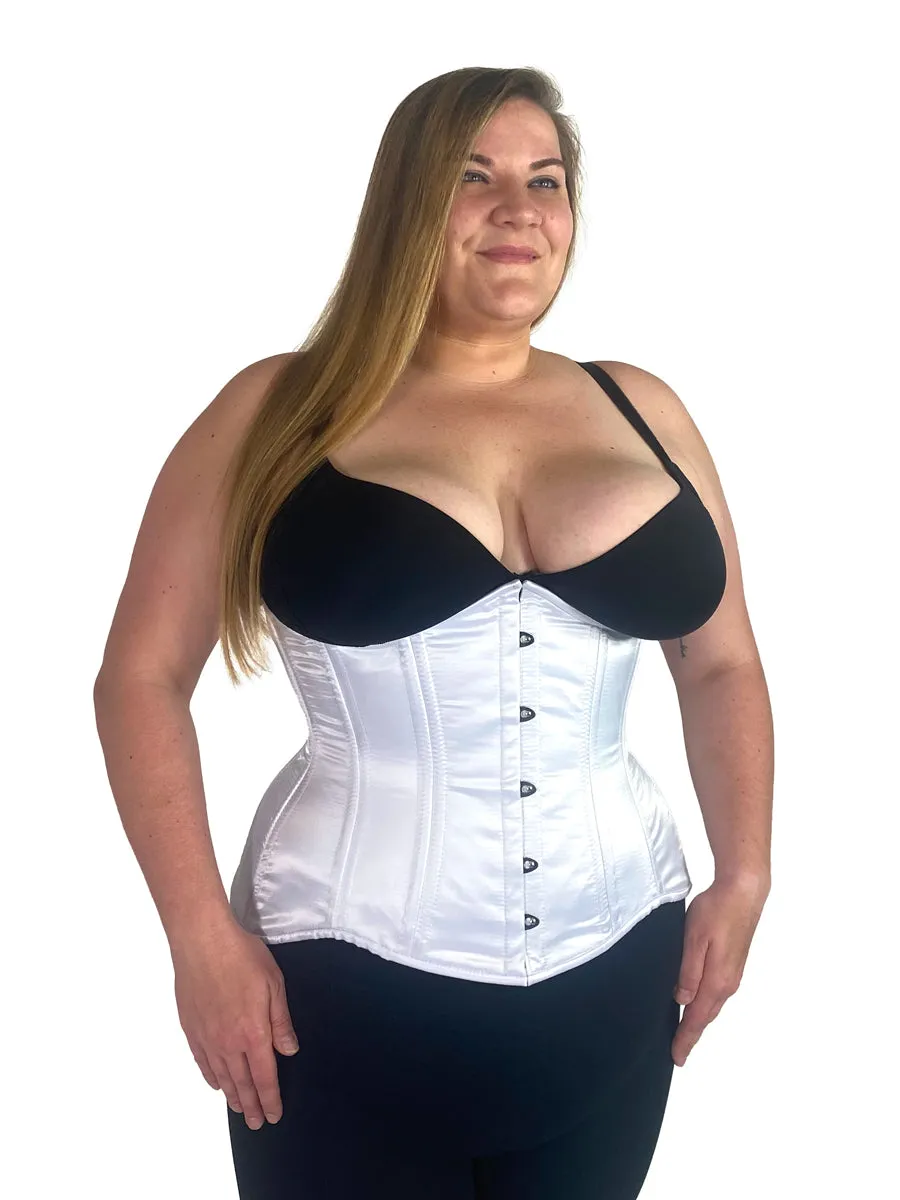 Plus Size Satin Hourglass Curve Longline Underbust Corset : CS-426