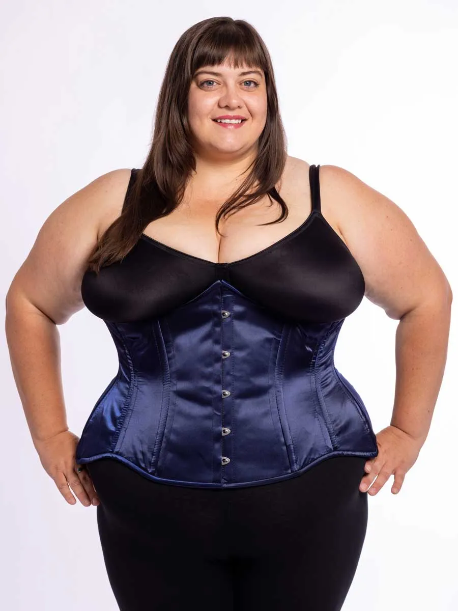 Plus Size Satin Hourglass Curve Longline Underbust Corset : CS-426
