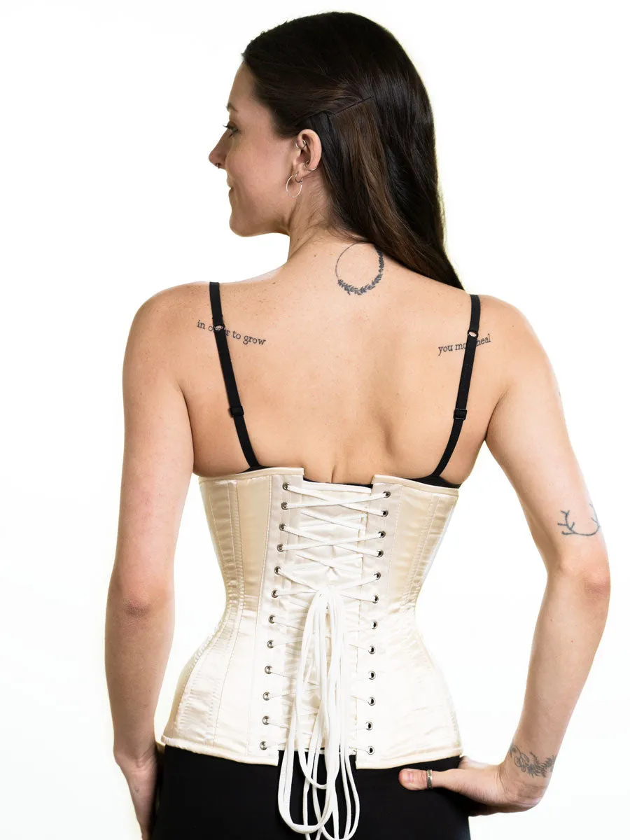 Plus Size Satin Hourglass Curve Longline Underbust Corset : CS-426