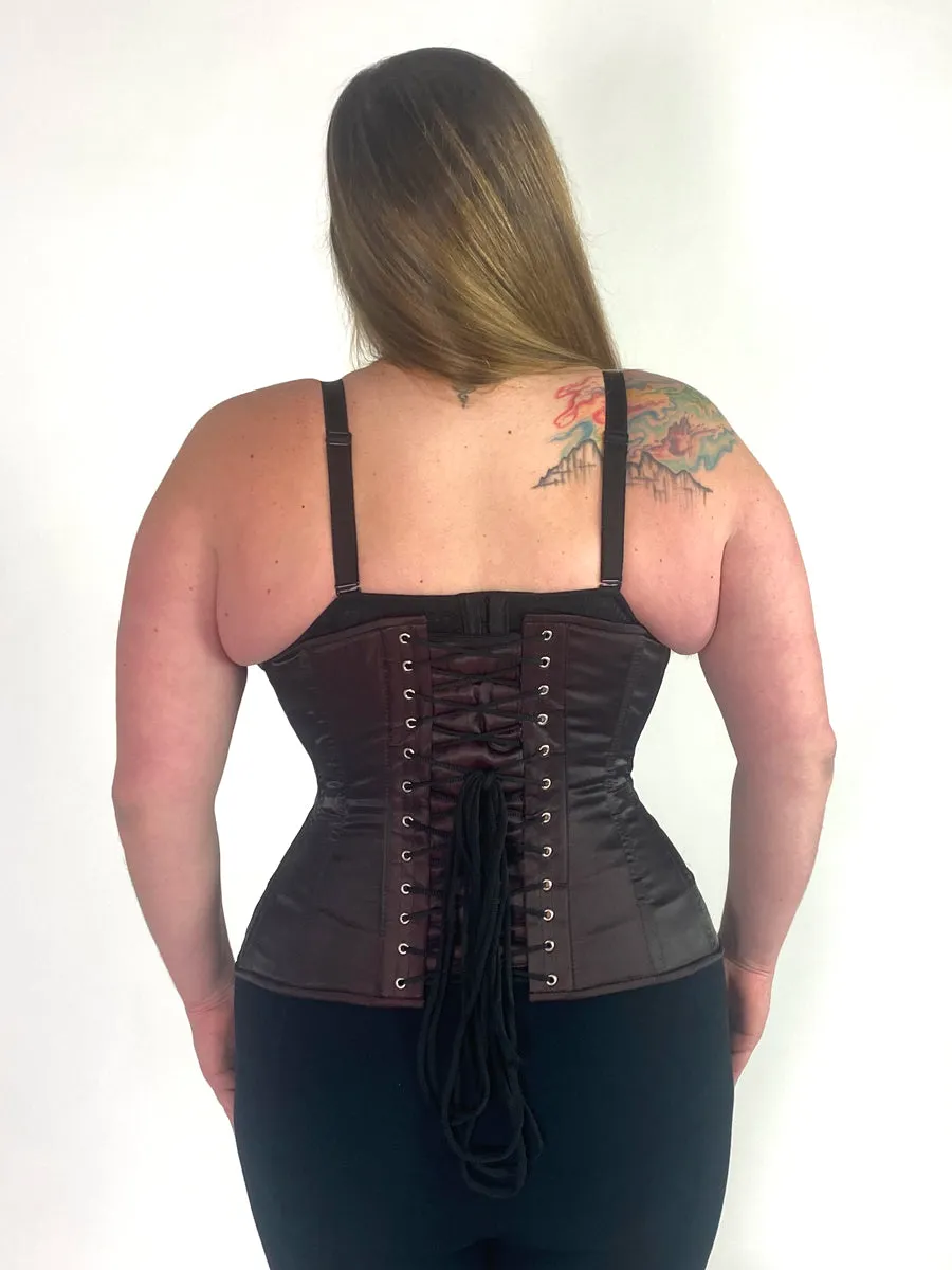 Plus Size Satin Hourglass Curve Longline Underbust Corset : CS-426