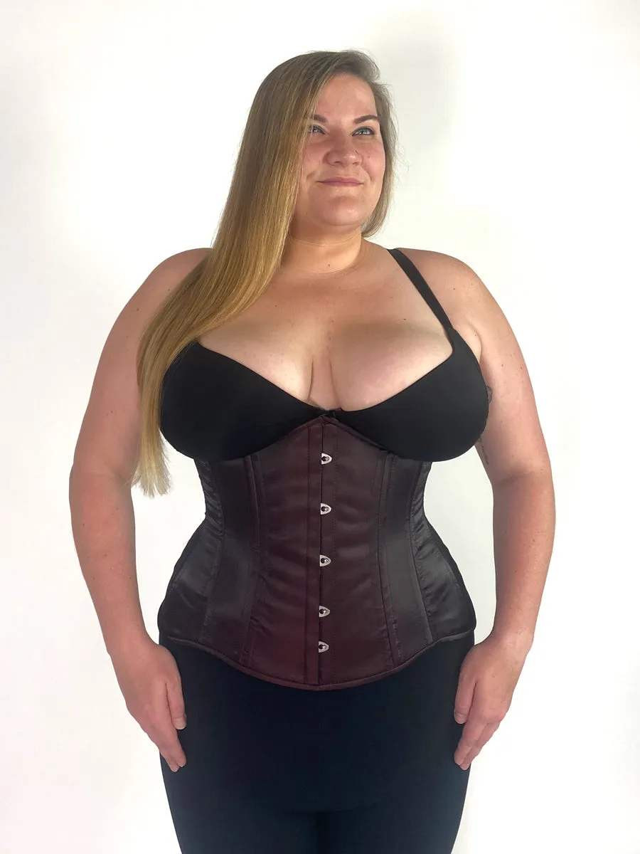 Plus Size Satin Hourglass Curve Longline Underbust Corset : CS-426