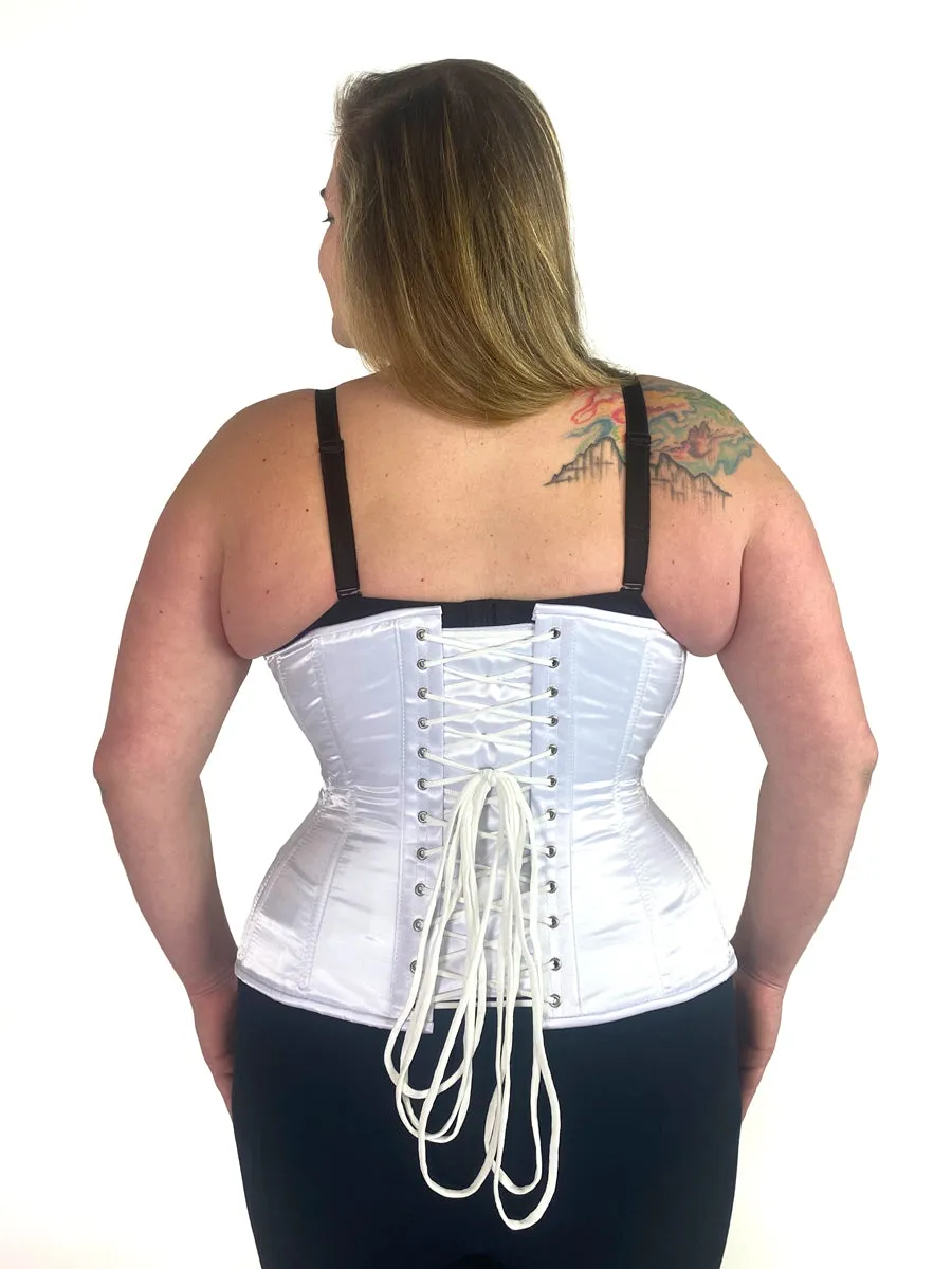 Plus Size Satin Hourglass Curve Longline Underbust Corset : CS-426