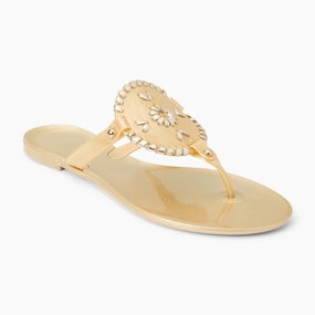 Collins Jelly Flat Sandal Leather Upper Quick Buckle