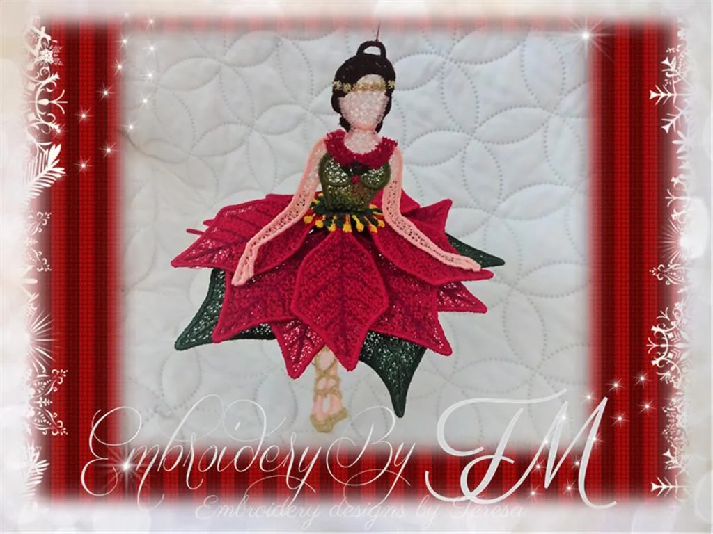 Poinsettia doll / two sizes