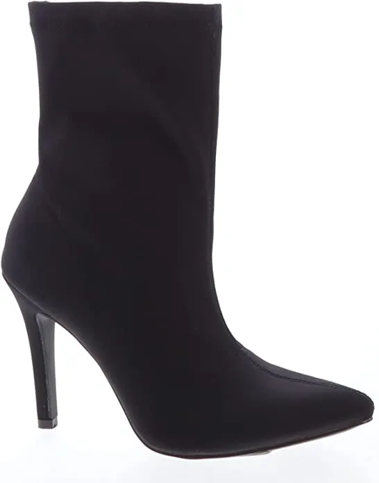 Pointed Ankle Toe Stiletto Heels Stretch Booties