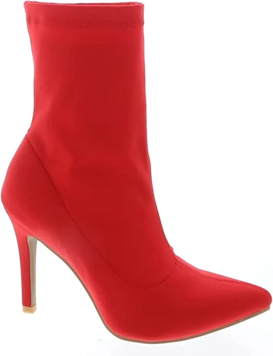 Pointed Ankle Toe Stiletto Heels Stretch Booties