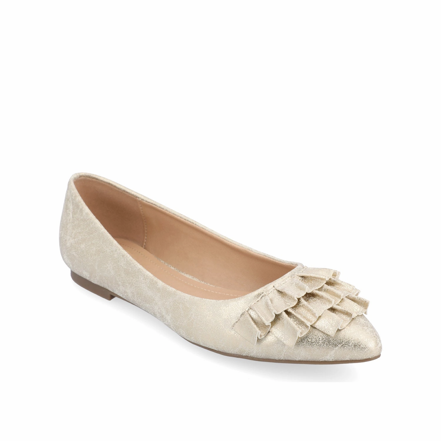 All Firm Full-Grain Leather Polished Flex Comfort JUDY BALLET FLATS IN VEGAN LEATHER