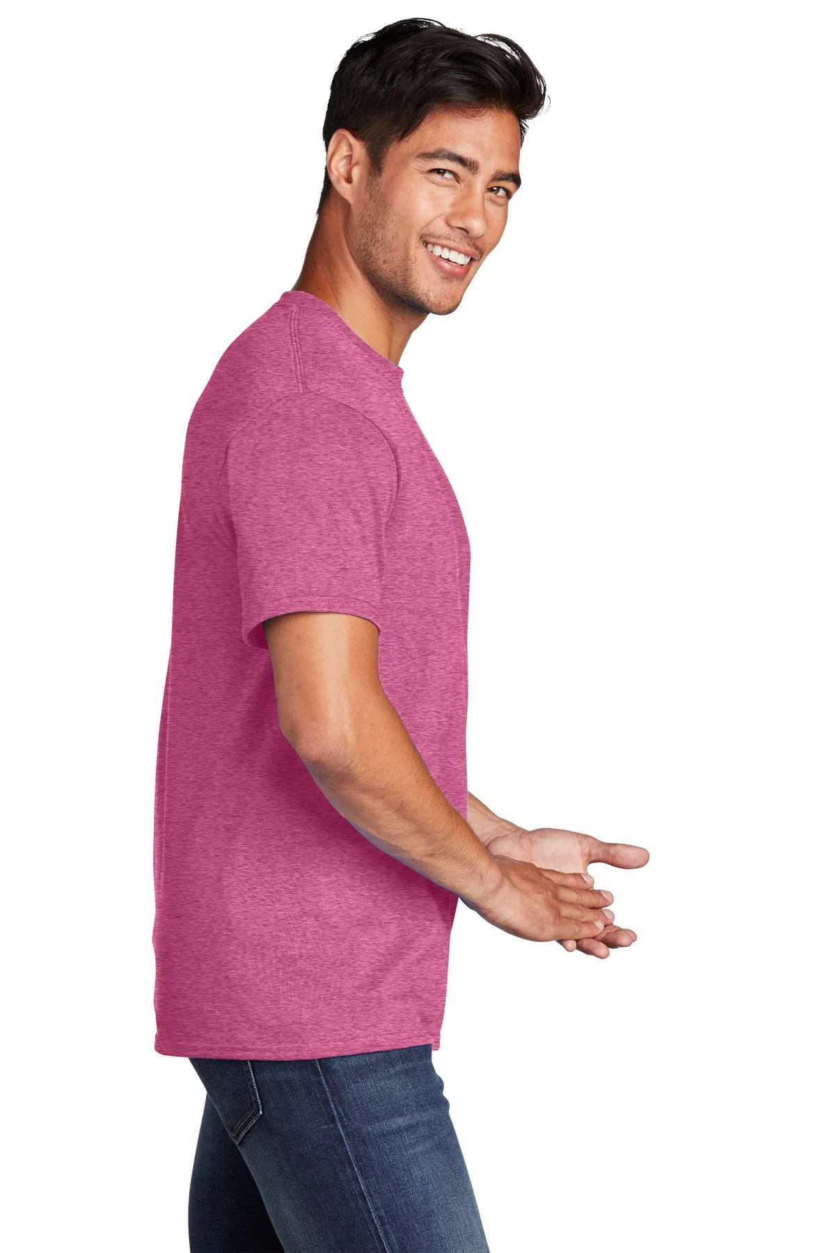 Port & Company Core Cotton Custom Tee's, Heather Sangria*