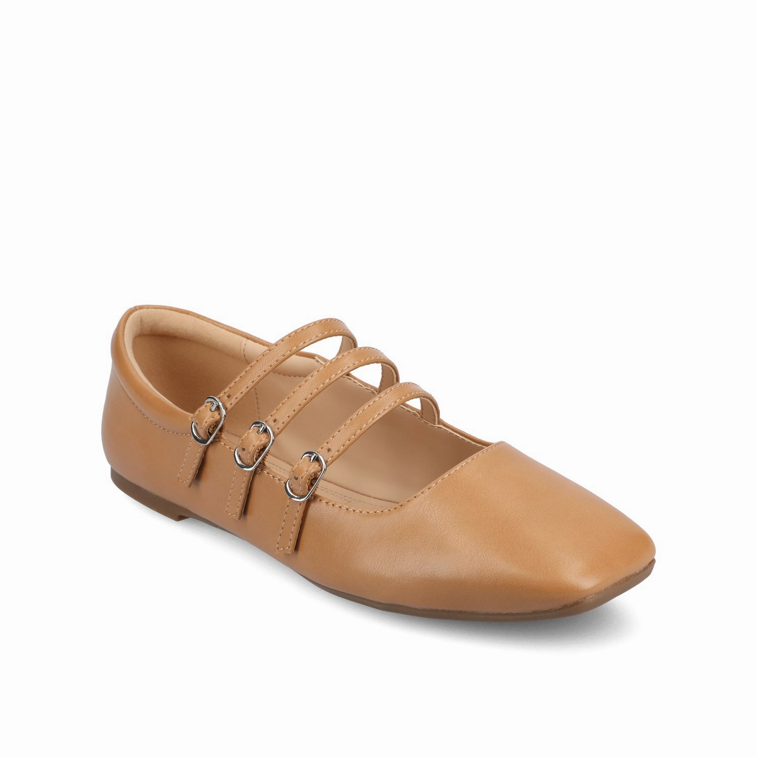 Practical Footwear DARLIN VEGAN LEATHER FLATS IN WIDE Step Path