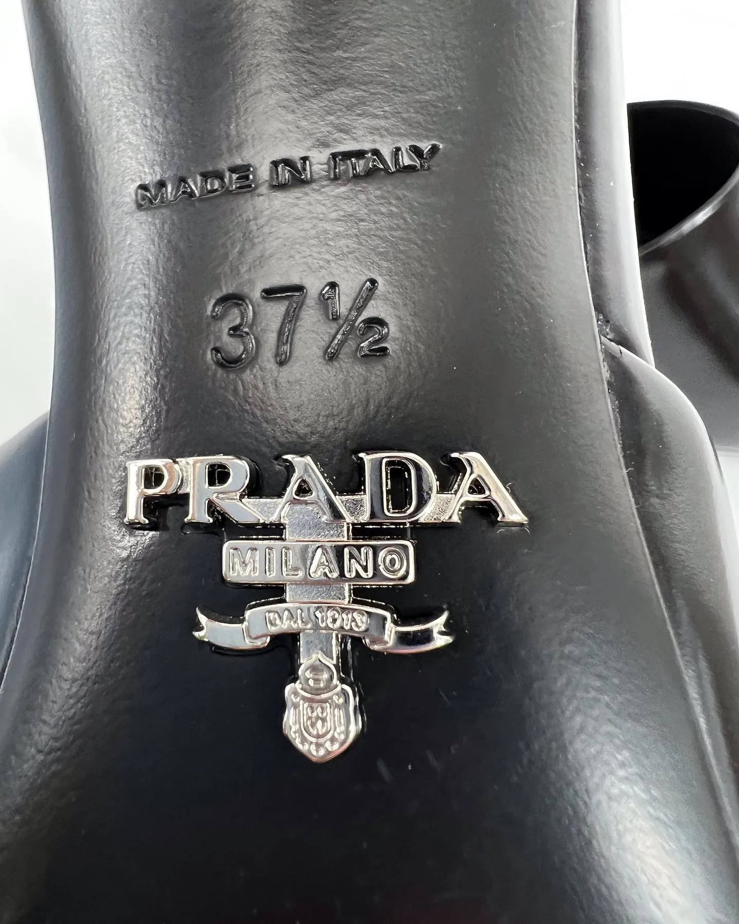 PRADA POINTED TOE MID HEEL MULES