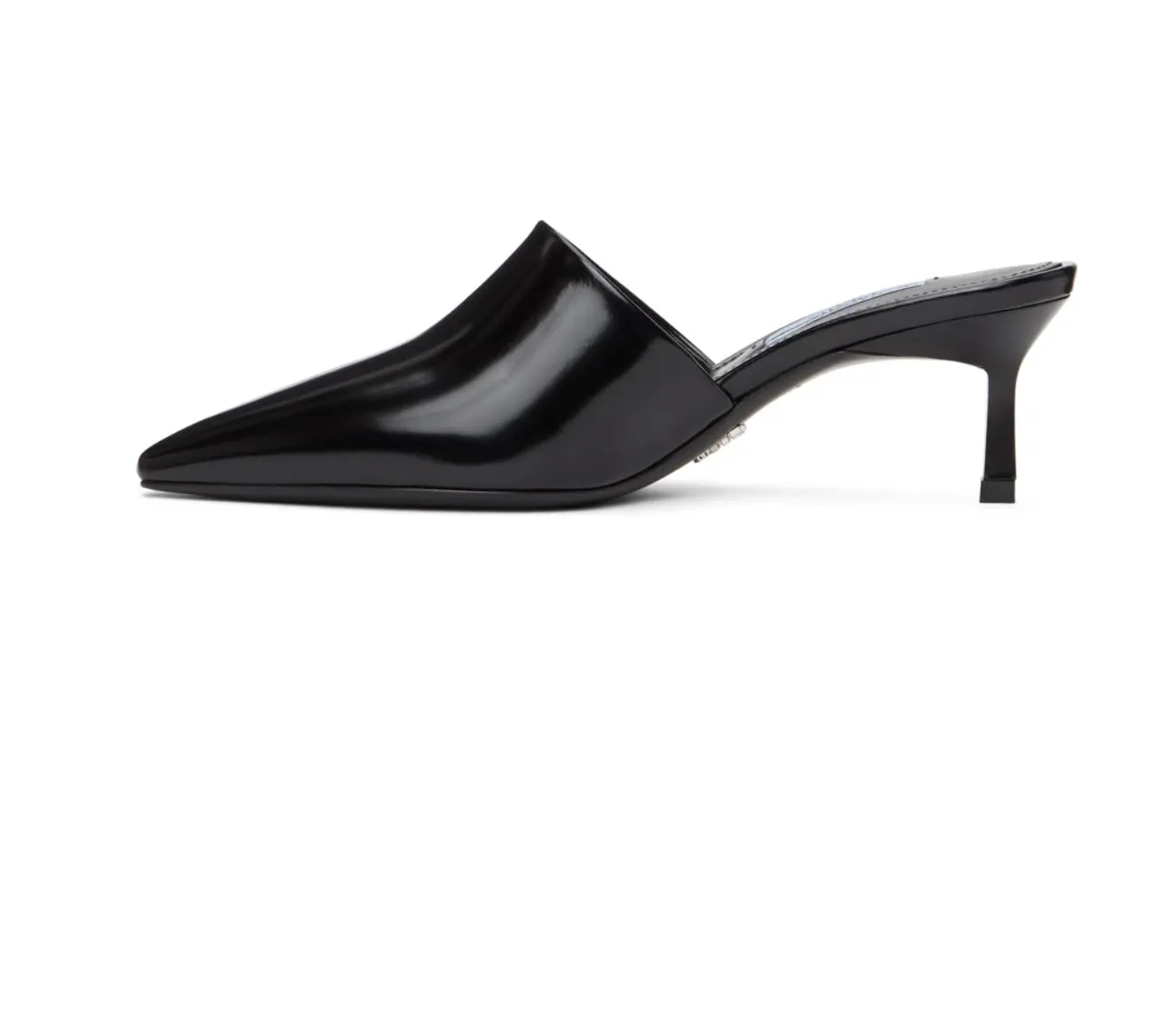 PRADA POINTED TOE MID HEEL MULES