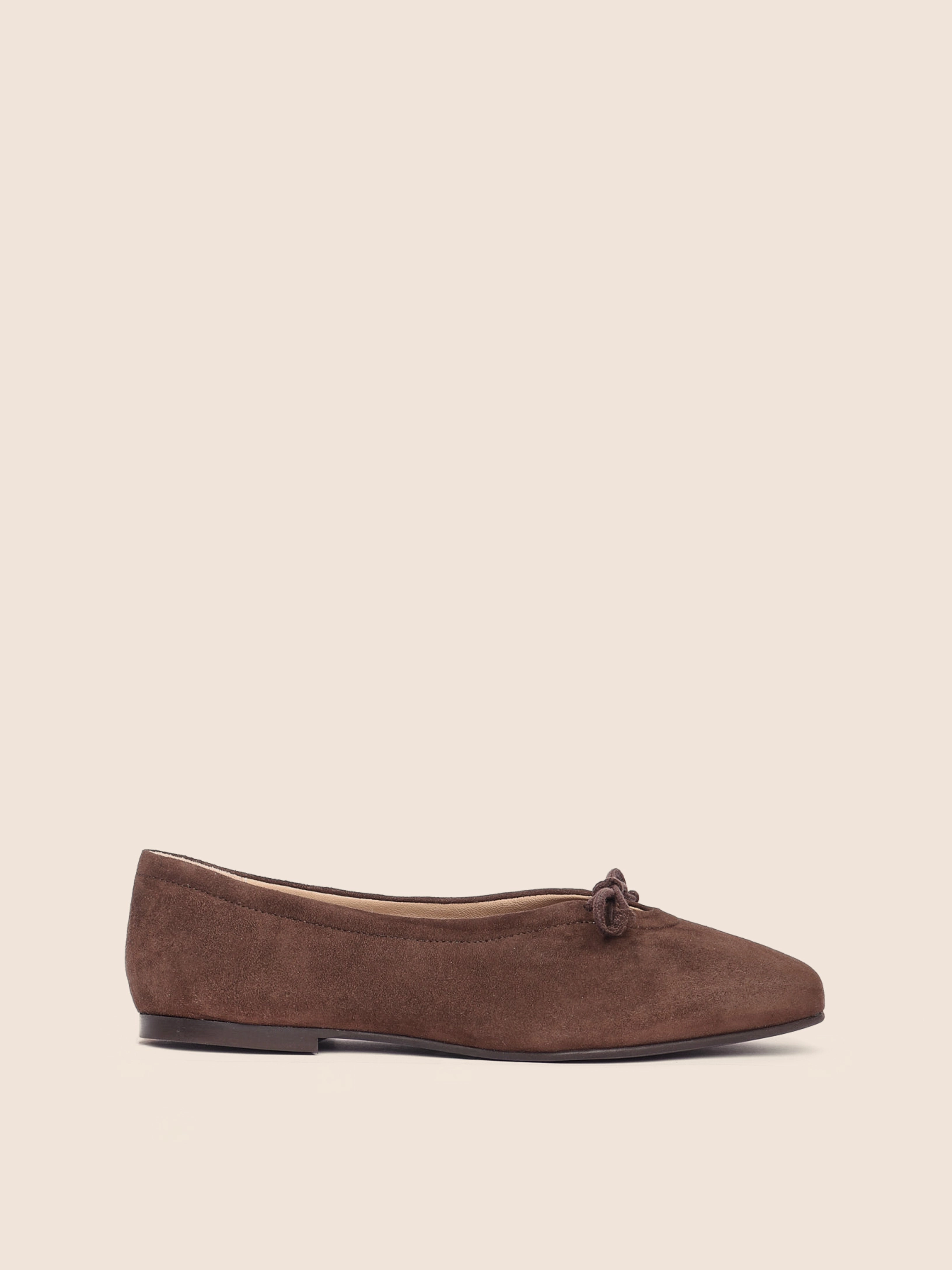 Prato Brown Suede Ballerina Everyday Slip Top View