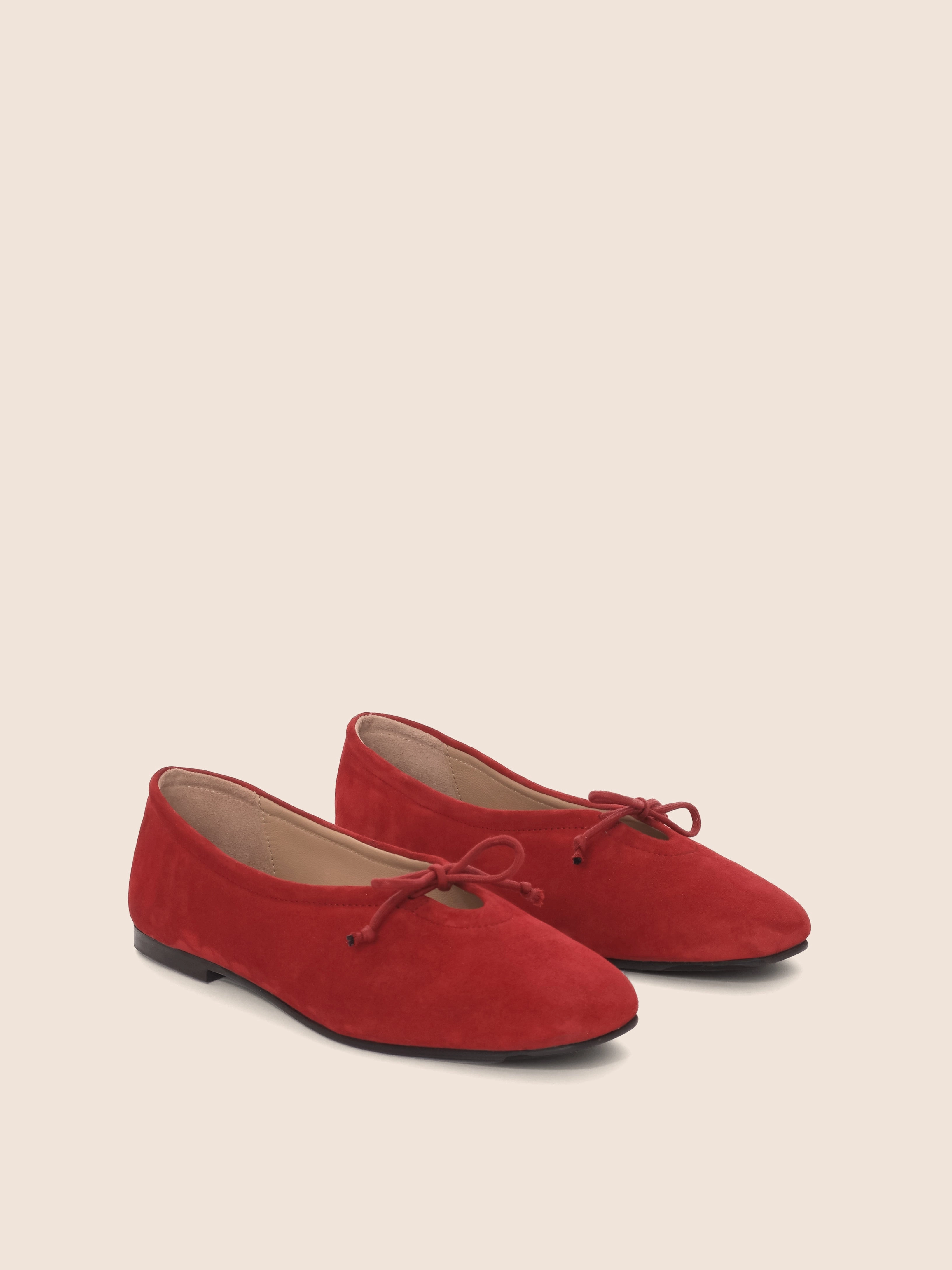Prato Cherry Suede Ballerina Frost Cool