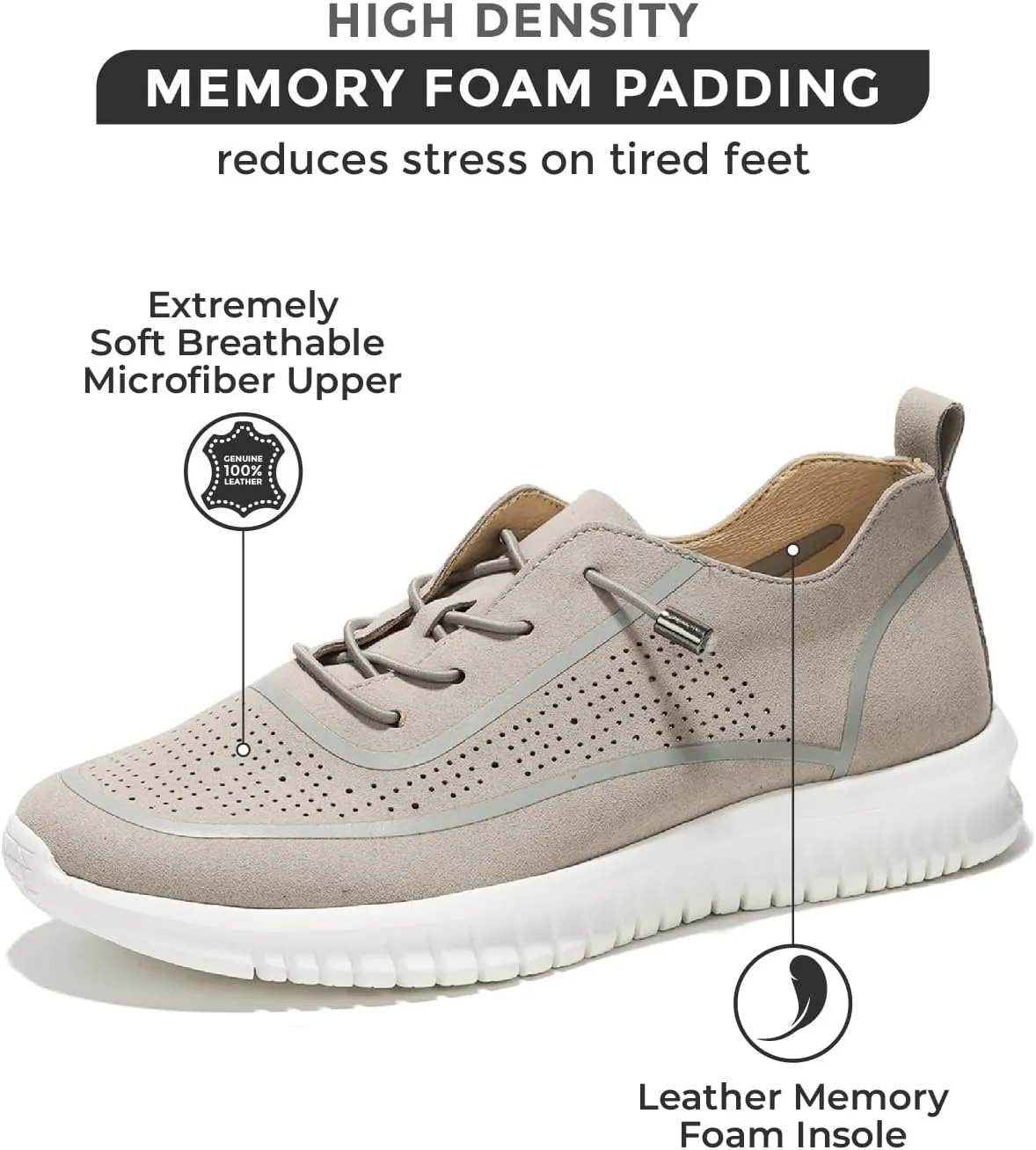 Project Cloud Shoes for Women - Lightweight Sneakers for Women with Leather Insole - Womens Slip on Shoes with Memory Foam - Machine Wash & Sockless Wear Sneakers (Daisy)