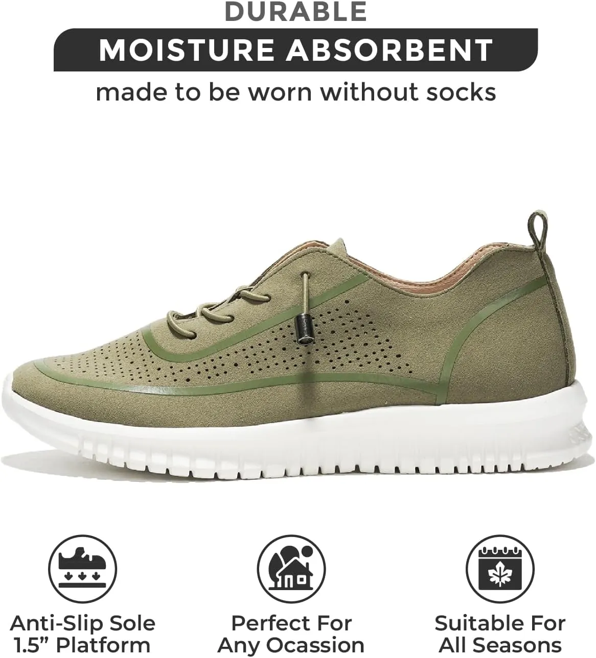 Project Cloud Shoes for Women - Lightweight Sneakers for Women with Leather Insole - Womens Slip on Shoes with Memory Foam - Machine Wash & Sockless Wear Sneakers (Daisy)