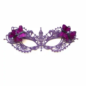 Purple Butterfly Mask - Purple