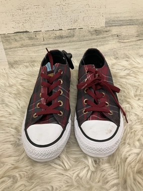Office Casual Shoes Sneakers By Converse In Plaid Pattern, Size: 6