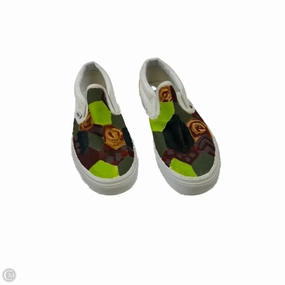 CushionedInsole AdjustableFit Shoes Sneakers By Vans In Green & White, Size: 9