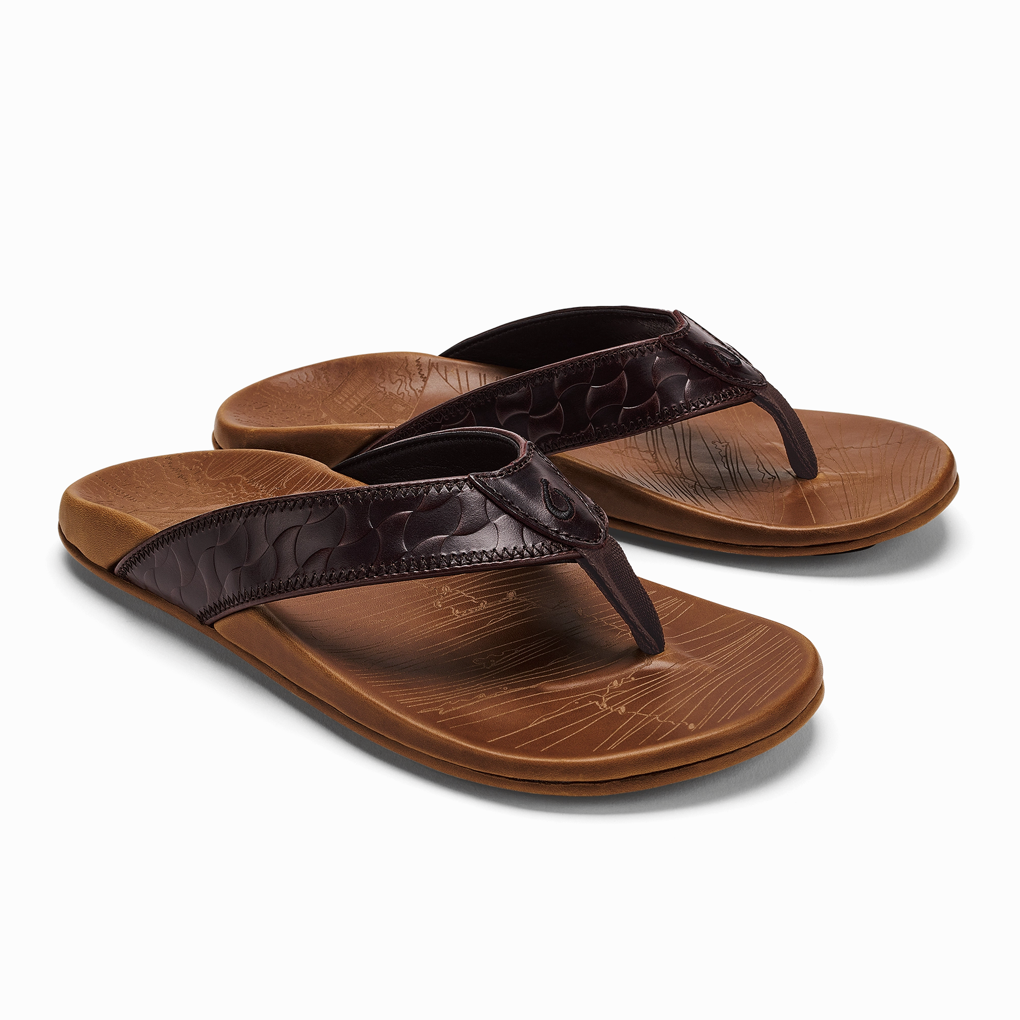 Machine made Non slip grip Hikianalia  -  Dark Java / Tan
