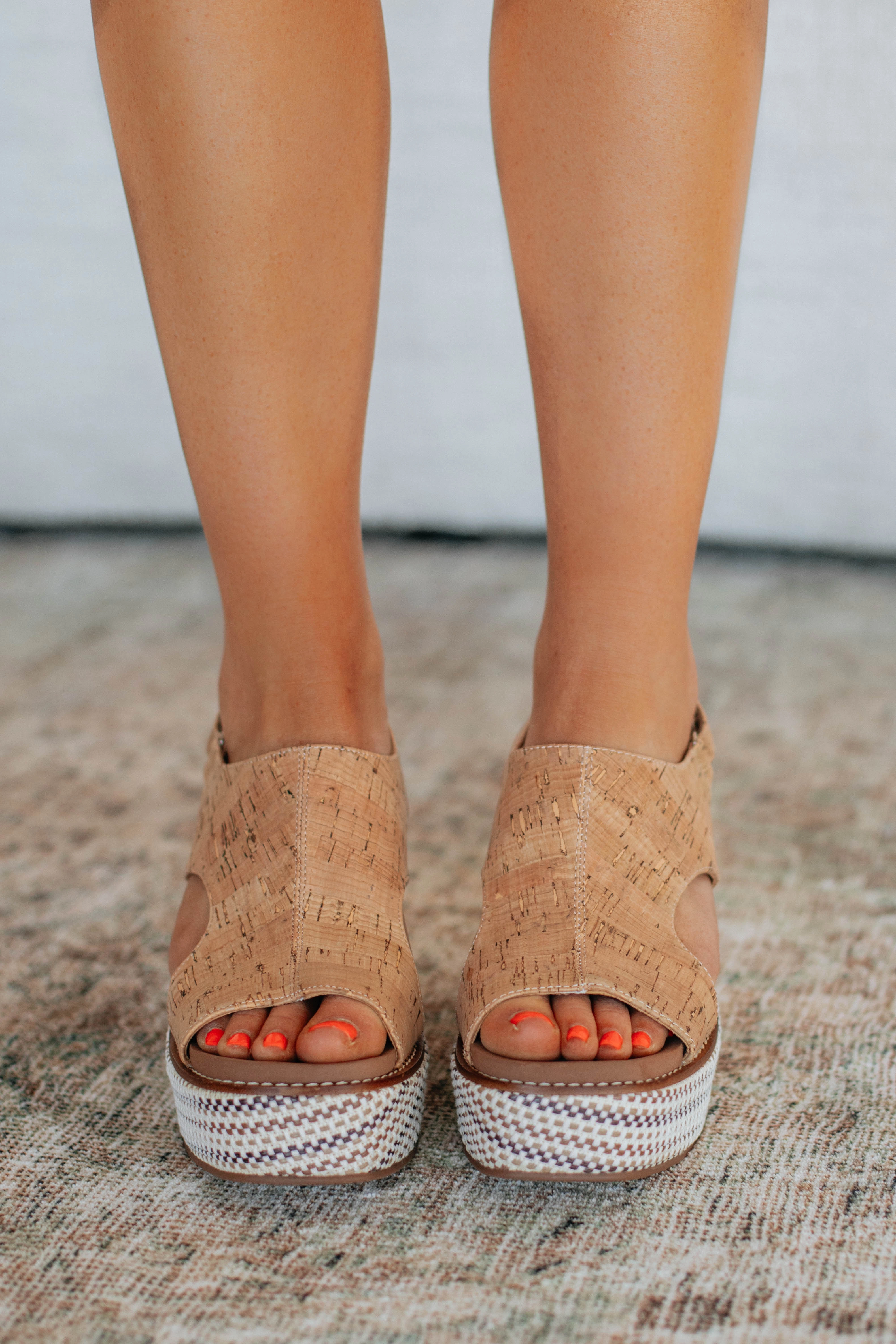 Elegant Mood Casual Move Sweet Direction Wedges - Cork