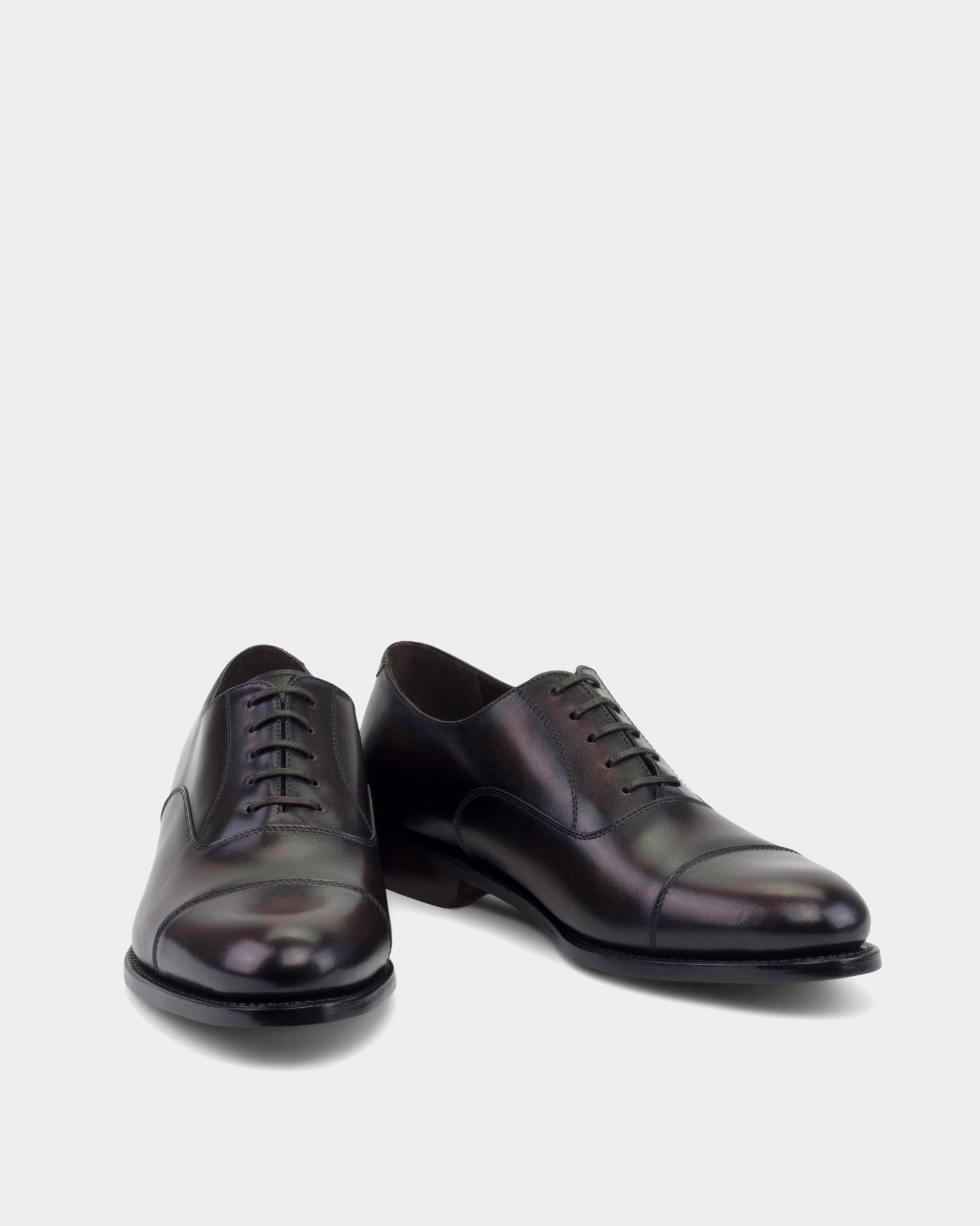 Mid Cut Ashford Dark Brown Cap Toe Oxford - 675