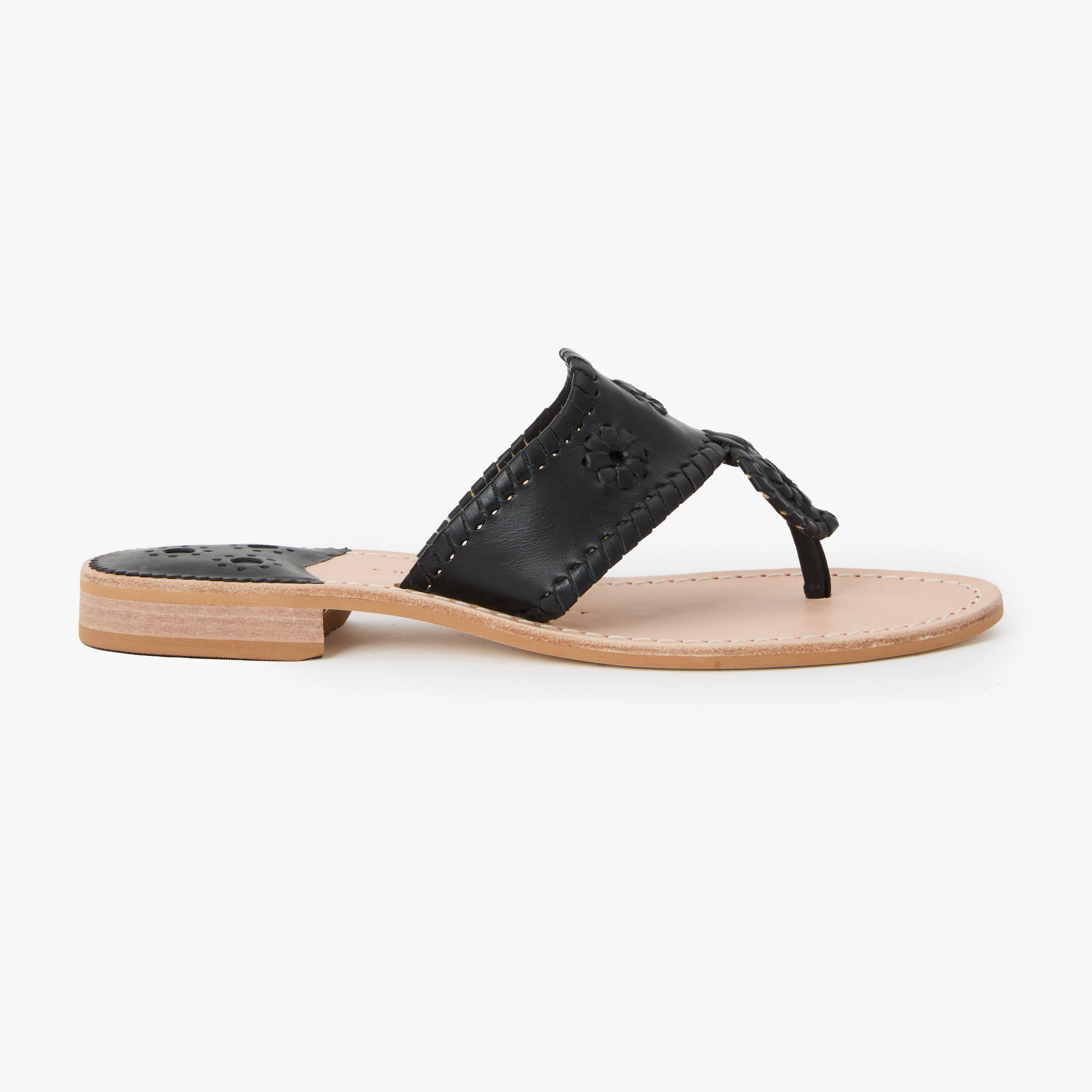 Outdoor Walking Comfort Jacks Leather Flat Sandal