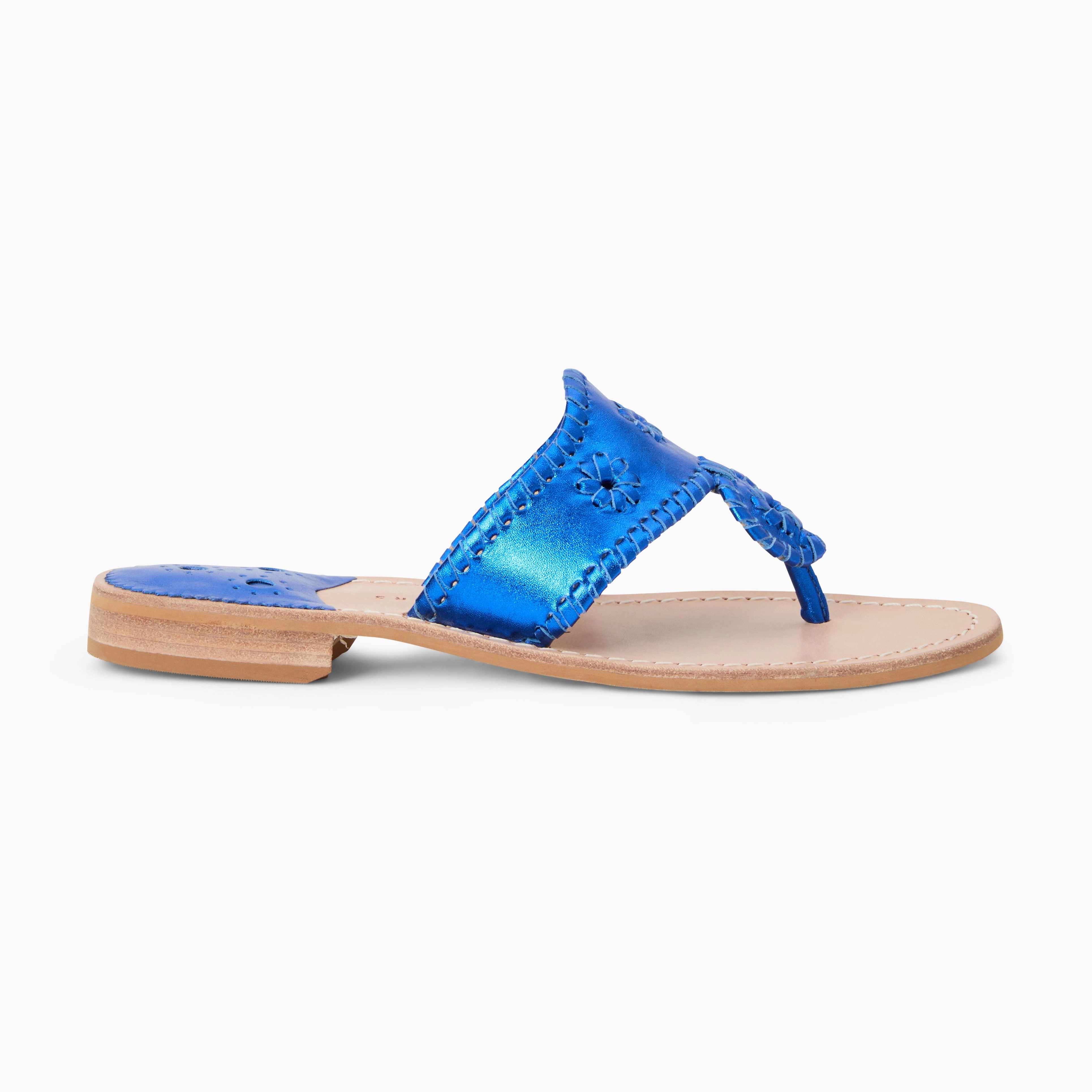 Jacks Metallic Leather Flat Sandal Stylish Design