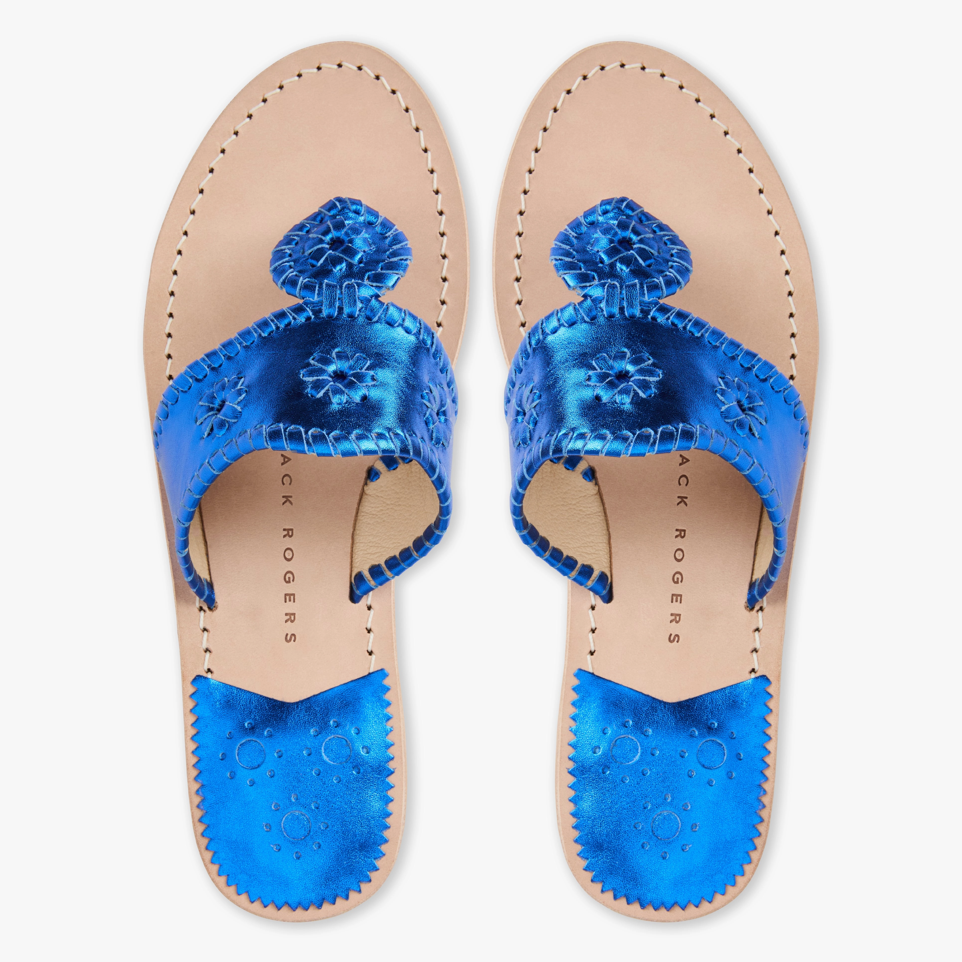 Wide Fit Design Fresh Design Jacks Metallic Leather Flat Sandal