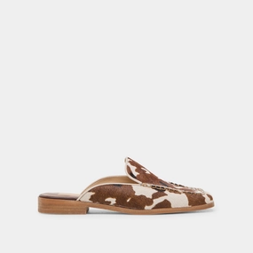 BRADLY FLATS COCOA TAURUS CALF HAIR Waterproof Design Toe Cap