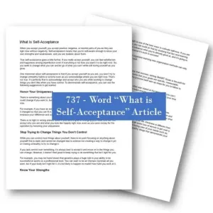 "What Is Self-Acceptance" PLR Article - 737 Words Self-Care Rituals Article