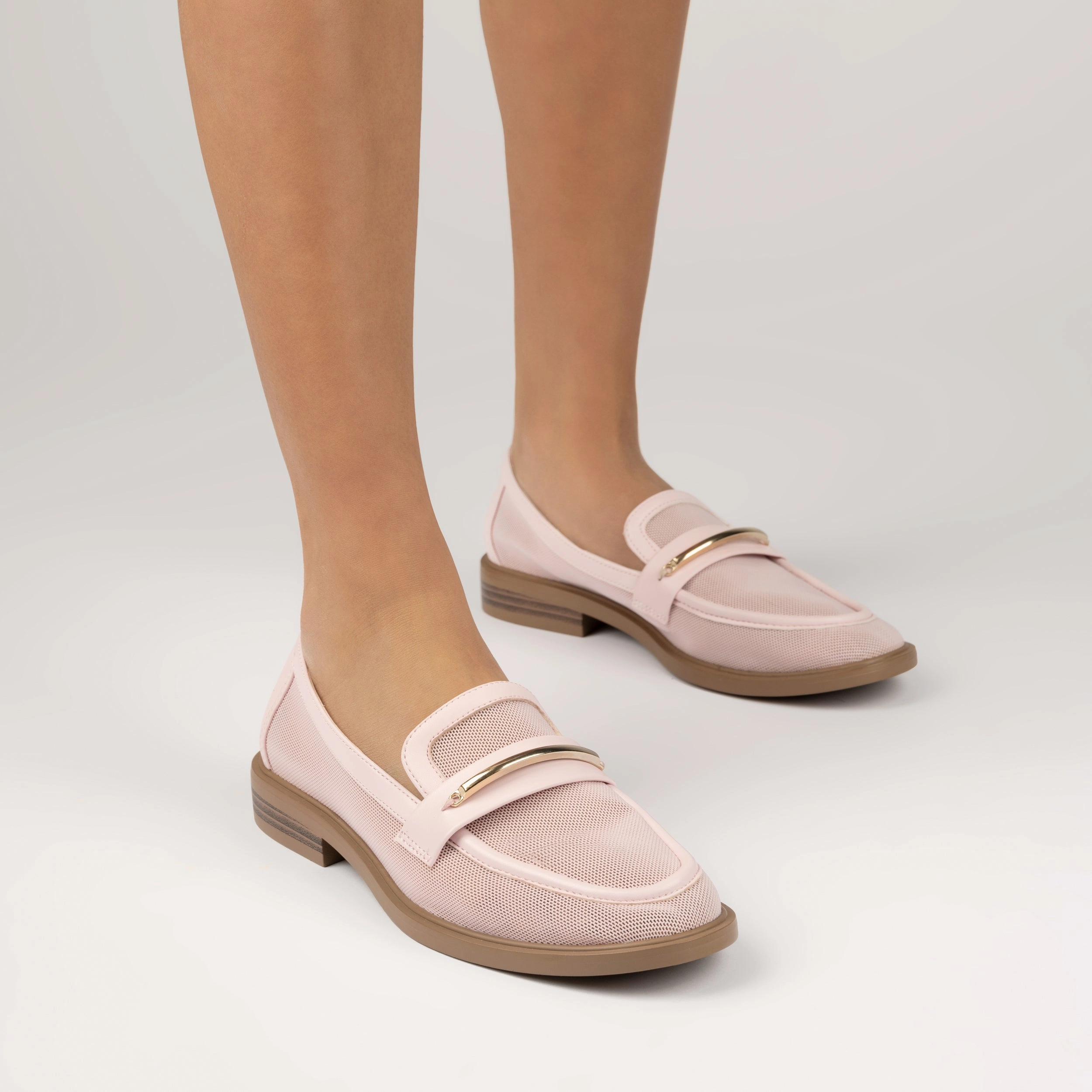 Clean Lane Soft Leather Shoes RAINEY MESH LOAFERS Sophisticated Edge