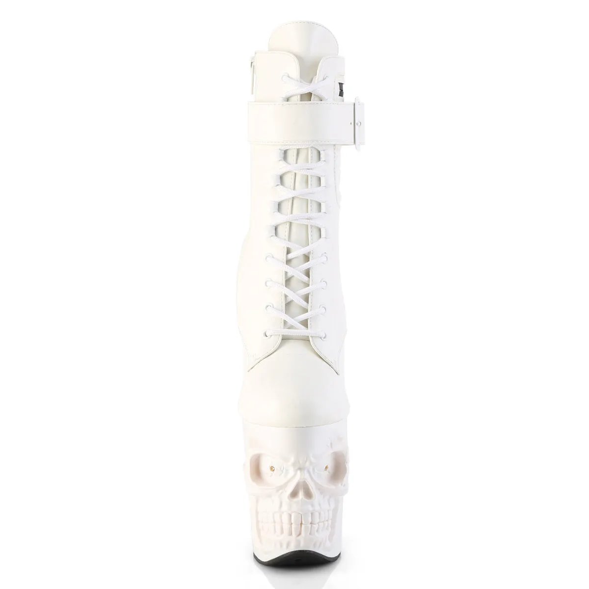 RAPTURE-1020STR-LT Pleaser White Faux Leather Sexy Platform Shoes (Pole Dancing Heels)